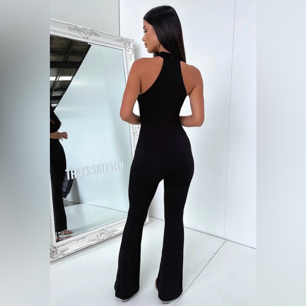 That’s So Fetch Evoke Halter Jumpsuit Black Size10 - Picture 4 of 10